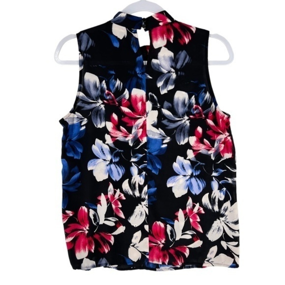 Nine West‎ Womens Size S Floral Print Chiffon Sleeveless Blouse - Picture 2 of 8